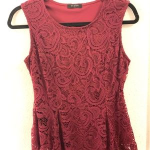 Burgundy blouse